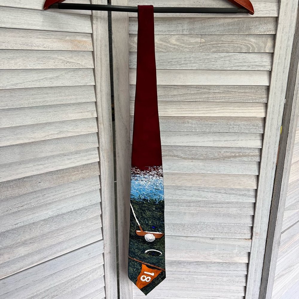 Evan Picone Sport 100% Silk 18 Hole Golf Tie